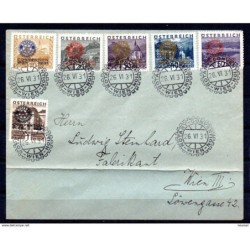 Carta con matasellos rotary y serie n 398AF Austria