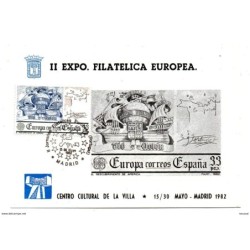 Hoja commemorativa de 2 exposicion filatelica europea