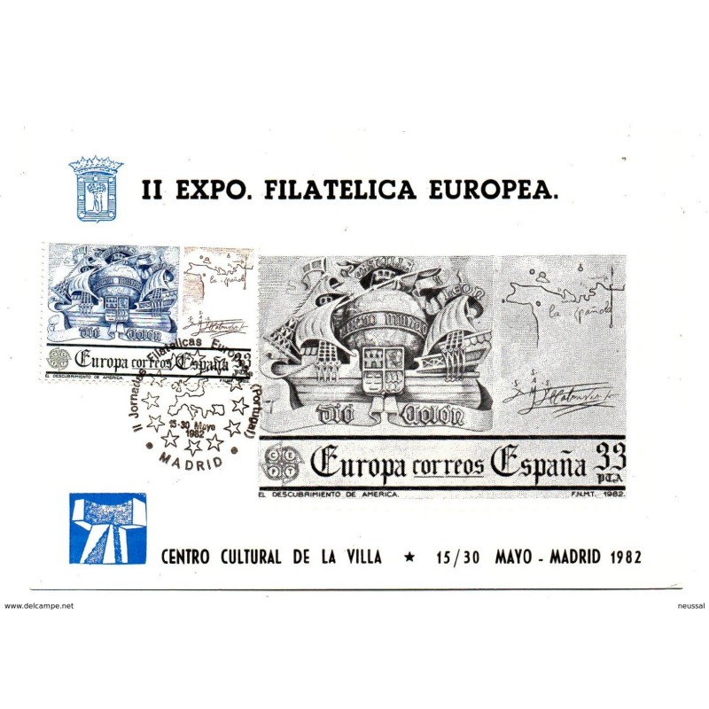 Hoja commemorativa de 2 exposicion filatelica europea Hoja commemorativa de 2 exposicion filatelica europea
