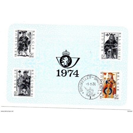 Tarjeta especial de 1974 belgica