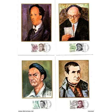 Serie n 24569 Personajes españoles  Tarjetas máximas