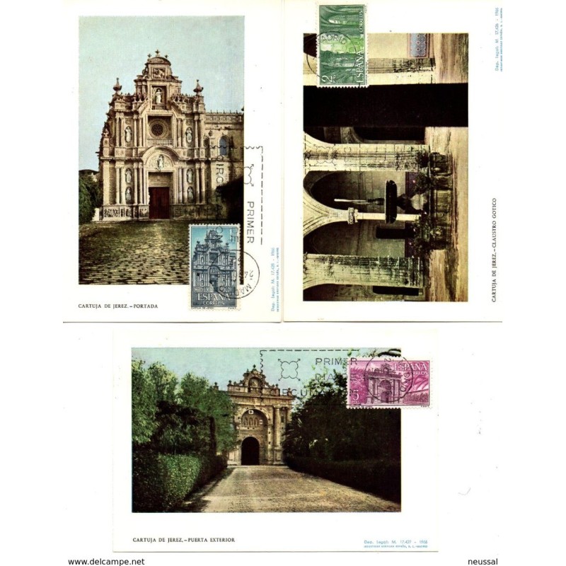 Serie n 17613 Cartuja de la Defension Tarjetas máximas Serie n 17613 Cartuja de la Defension Tarjetas máximas