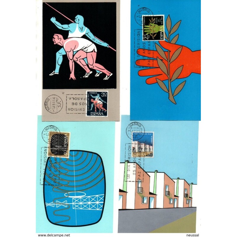 Serie n 157689 años paz española tarjetas maximas Serie n 157689 años paz española tarjetas maximas