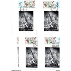 5  tarjetas maximas n 2437 con matasellos diferentes