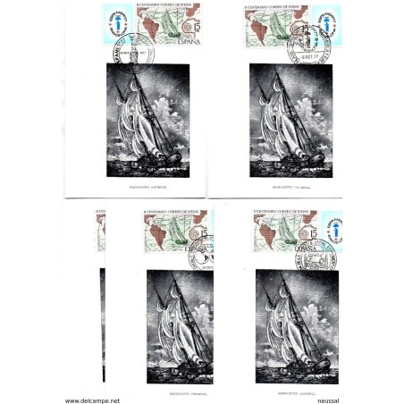 5  tarjetas maximas n 2437 con matasellos diferentes
