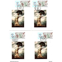 5  tarjetas maximas n 2437 con matasellos diferentes