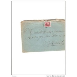 Carta con cuño gijon y cuño de rodillo por detras