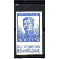 Sello n 120 sin dentar  belgica