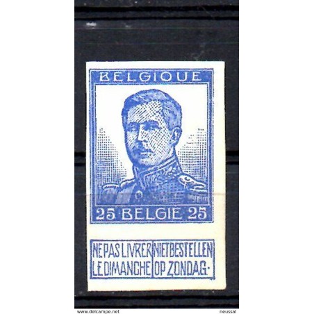 Sello n 120 sin dentar  belgica