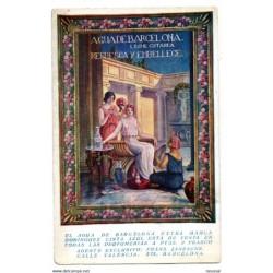Tarjeta postal de agua de barcelona