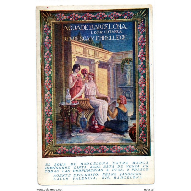 Tarjeta postal de agua de barcelona