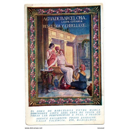 Tarjeta postal de agua de barcelona