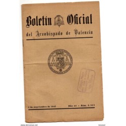 Boletin oficial del arzobispado de valencia de 1943