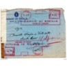 Carta de  1940 con fraqueo mecanico Banco de sicilia  Italia