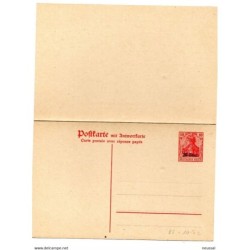 Entero postal doble  con sobrecarga de 10cents