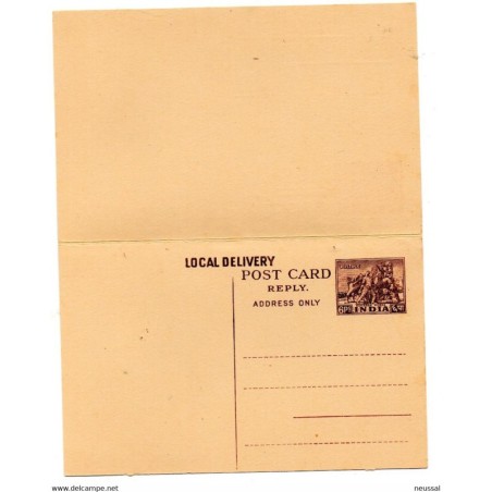Entero postal  doble de india