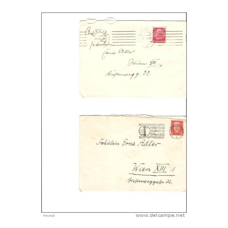 2 cartas alemania diferentes años 2 cartas alemania diferentes años