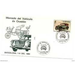 Carta con matasellos commemorativo mercado del vehiculo de ocasion 1984