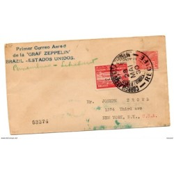 Carta de correo aereo zeppelin brasilEStados unidos 1930  sello compañia condor A18