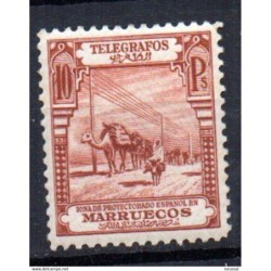 Sello  de telegrafos n 31 Marruecos