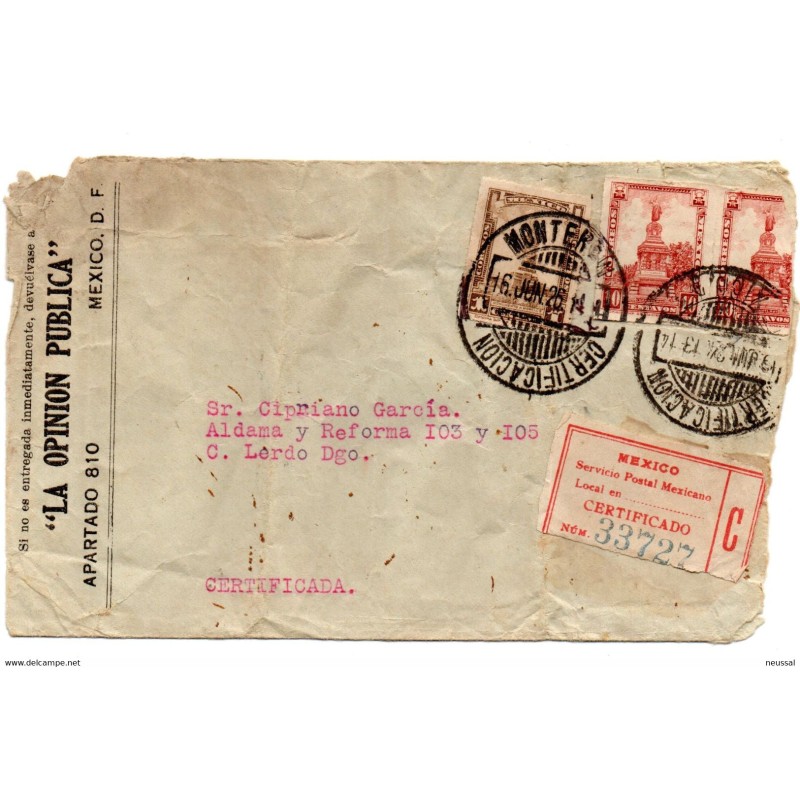 Carta de mexico de 1926 Carta de mexico de 1926