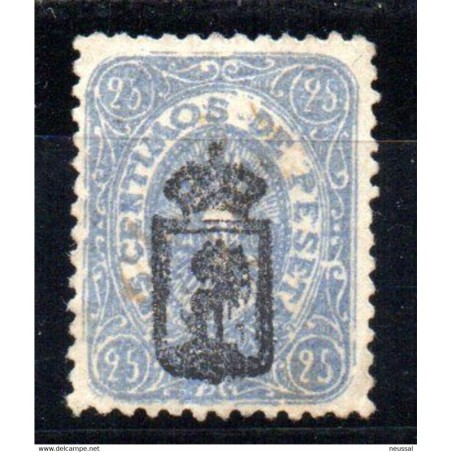 Sello 25 pesetas con sobrecarga escudo