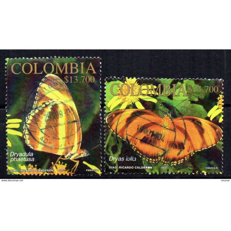 2 sellos de colombia butterfly 2 sellos de colombia butterfly