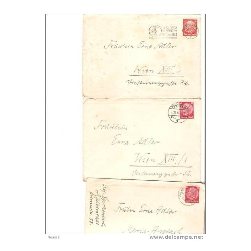 3 cartas alemania diferentes años 3 cartas alemania diferentes años