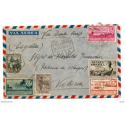Carta aerea matasellos  1952 Bata   guinea