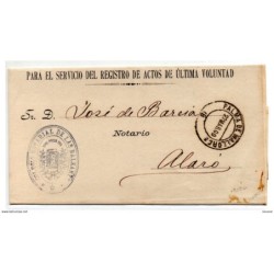 Carta con matasellos de 1900  palma de mallorca actos de ultima voluntad