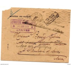 Carta con matasellos bonitos de1939 ministerio de pensiones