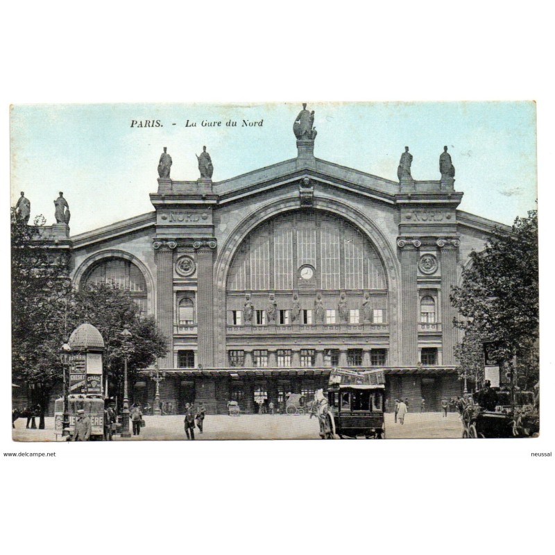 Tarjeta postal de paris la gare du nord Tarjeta postal de paris la gare du nord
