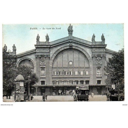 Tarjeta postal de paris la gare du nord