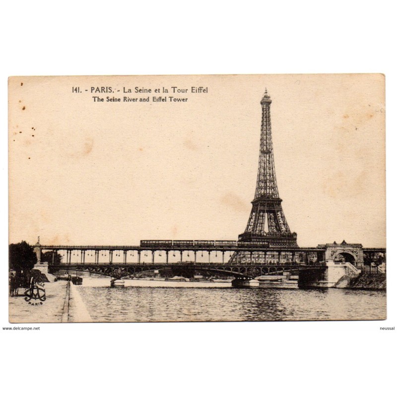 Tarjeta postal de paris le seine et la tour eiffel Tarjeta postal de paris le seine et la tour eiffel
