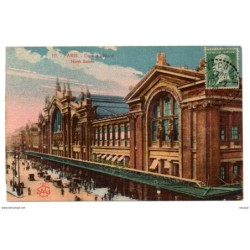Tarjeta postal de paris gare du nord circulada