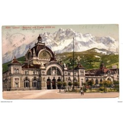 Tarjeta postal de luzern bahnhof und pilatus 2132 circulada