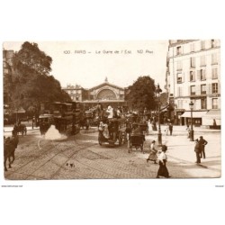 Tarjeta postal de paris la gare de lest