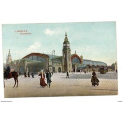 Tarjeta postal de hamburgo hauptbahnhof