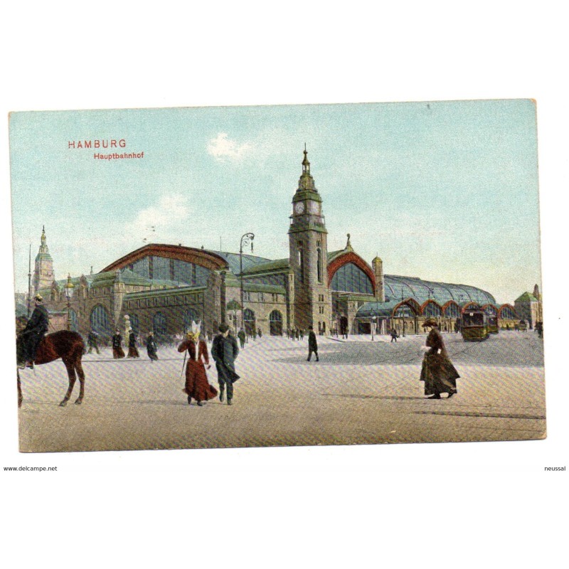 Tarjeta postal de hamburgo hauptbahnhof Tarjeta postal de hamburgo hauptbahnhof