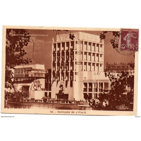 Tarjeta postal de pavillon de liltalie circulada