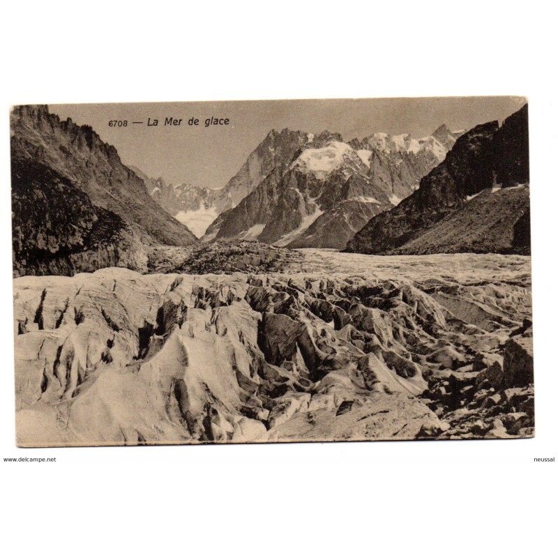Tarjeta postal de la mer de glace Tarjeta postal de la mer de glace