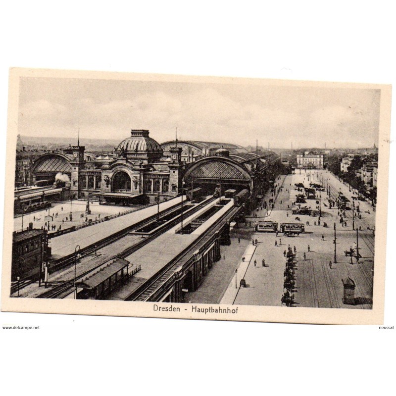 Tarjeta postal dresden hauptbahnhof Tarjeta postal dresden hauptbahnhof