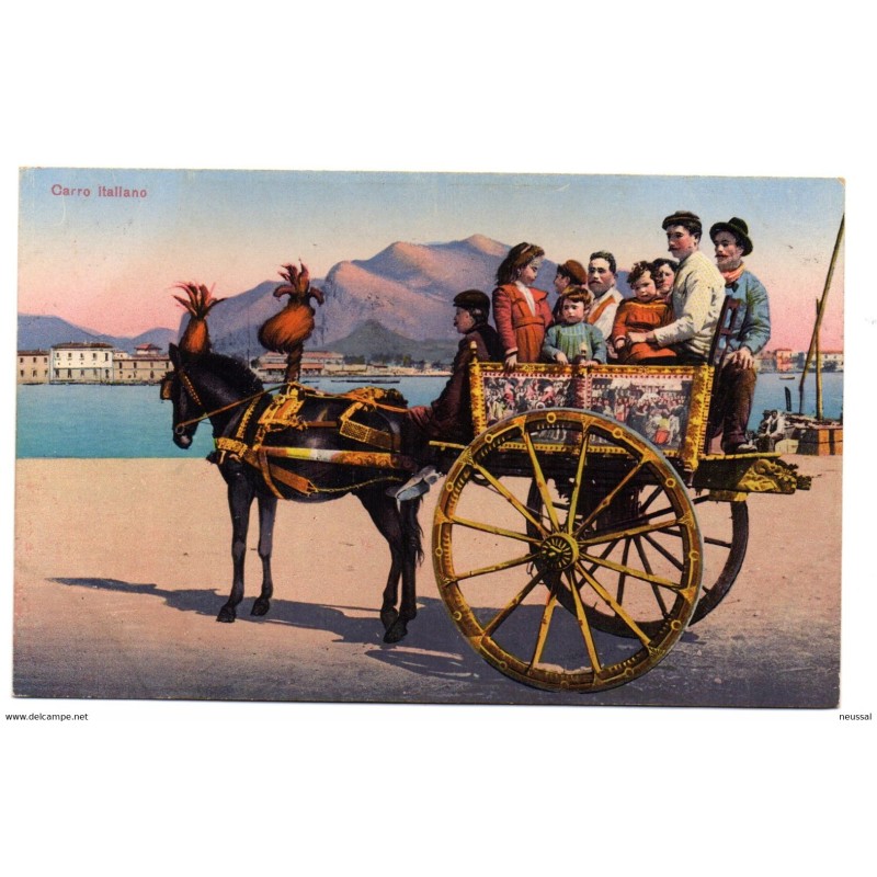 Tarjeta postal de italia carro italiano Tarjeta postal de italia carro italiano