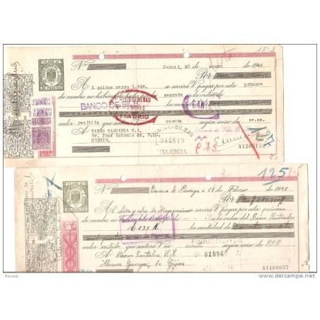 2 letras de cambio diferentes