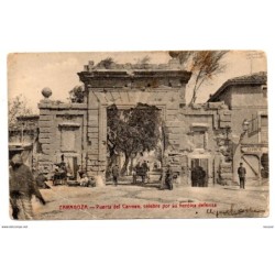 Tarjeta postal zaragoza puerta del carmen circulada