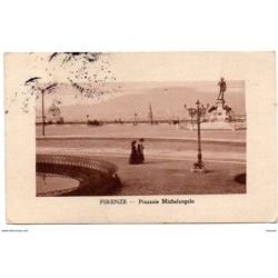 Tarjeta postal firenze  piazzela michelangelo  circulada 1917