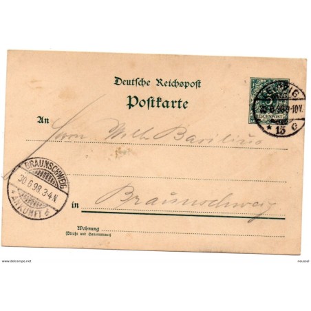 Entero postal de alemania 1898