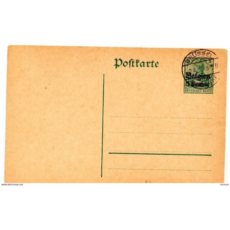 Entero postal de alemania sobrecarga belgica