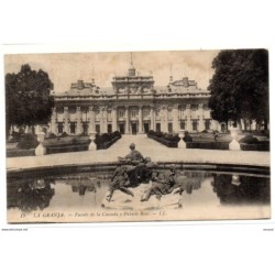 Tarjeta postal de la granja palacio real circulada