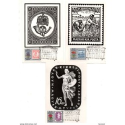 Serie de tarjetas maximas de hungria de 1971